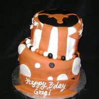 Texas Longhorn Topsy Turvy This cake was a total experiment! We had a friend who is a big Longhorns fan (boo!) and he had a birthday so I thought I would try some new...