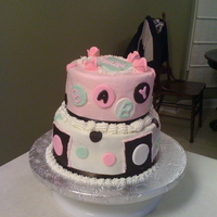 Pink And Brown Birthday cake for a friend. She requested pink and brown