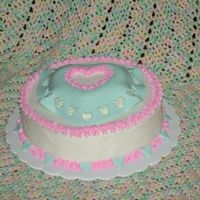 Fondant Heart Cake 2 Side view of cake