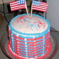 4Th Of July Basketweave 4 layer vanilla cake with an apple cinnamon filling, this was my first basket weave cake and although it isn't perfect I am pretty...