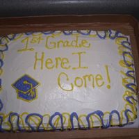 Kindergarten Graduation cake I did for a Kindergarten graduation, only the 2nd cake i have been paid for, not my best work but costumer loved so so that's all...