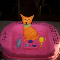 Cat Cake For a little girl's birthday - she loves cats and her's is orange :)