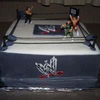 Wrestling Ring Cake Cake we did for a friend's son :)