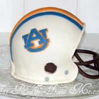 Auburn Football Helmet I made this cake to celebrate Auburn National Championship. My boys are big fans