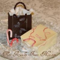 Christmas Gift Bags Bags made with modeling chocolate.