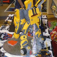 Ultimate Transformer - Back View This is the back of the transformer cake. For those wondering ... there is no "cake" ... the whole thing is rice cereal/...
