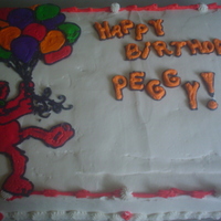 Elmo !/2 sheet cake all in buttercream