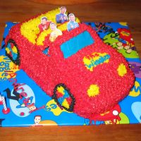 Big Red Car Wiggles Cake Big Red Car Wiggles Cake for my nephew's 2nd birthday, chocolate cake with buttercream icing, using wilton cruiser pan.