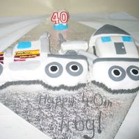 My Husband's 40Th Birthday Cake Not 3D but is of our truck and trailer with a wee house on the back. Our business is moving houses so I thought it appropriate to do this...