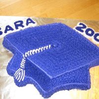Purple Grad 2009 Cake Cake was done freehand using the grad cap from wilton as inspiration (this is what was requested). All buttercream icing. Icing is actually...