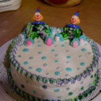 My First Clown Cake!! I decided to experiment with the "striping" technique and I completely fell in love with it! My husband thought the classes were...