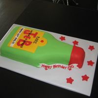 J & B Scotch Bottle Cake This was my first 3-d carved cake. My friend wanted a birthday cake for her father-in-law's 60th birthday and decided on a giant...