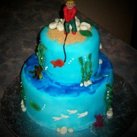 Fisherman Cake All done in fondant and modeling chocolate