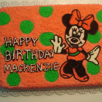 Minnie Mouse Birthday Just simple buttercream icing half sheet.