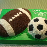 Football Soccer Birthday Cake I was so excited with this cake. My first successful project with grass! Most of the time, I could never get my icing the right consistency...