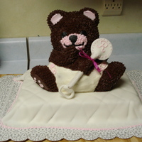 Baby Bear Shower Cake Very Cute baby bear cake. One of my first attempts with fondant. Not too shabby, but not that complicated either. The mom-to-be loved it so...