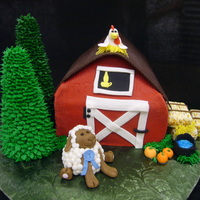 Wassa Cake Competition In Everett, Wa 2010 "You be the judge" was the them so I did the ewe with ribbon in a barn scene- took 3rd because of some structural issues during...