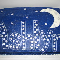 Starry Night bc with fondant stars