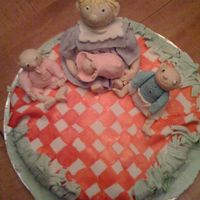 Baby Dolls Picnic My grand daughter and her 4 baby dolls having a picnic...(her birthday cake)