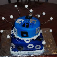 Boys Blue B-Day Cake A cake I made for my son for his birthday. All is fondant. TFL