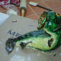 Grooms Fishing Cake Topper This is a bass fish made of RKT, covered in MMF, and painted with gel colors thinned with water. I did use yellow luster dust on his under...