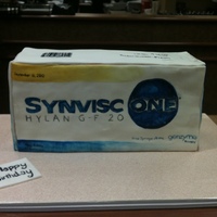 Synvisc One Birthday Cake Synvisc one is an injectable we give at our office. I made a replica for my boss's birthday