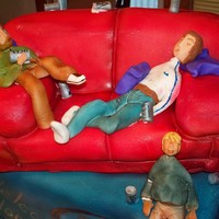 Barracks Scene this was for a welcome home party, soldiers said thats what they wanted to do after getting home, "soldiers having a good time"