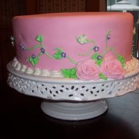 Pink Disaster Everything about this birthday cake was off, first I thought I had stacked it leveled .. and NOT then It was supposed to be white butter...