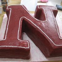 Nebraska N Grooms Cake This was a chocolate and chocolate raspberry grooms cake with ganache filling and white chocolate buttercream carved to the Nebraska...
