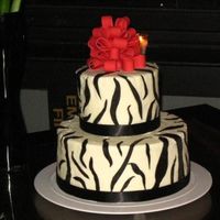 Zebra Tiered Cake This was for the engagement party but I didn't know what other category to use. LOL It was white cake with raspberry filling and BC. I...