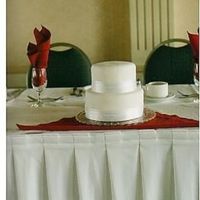 First Wedding Cake This was my first wedding cake ever. Also first time with fondant. I made two cakes one for the head table and one for the cake table. .