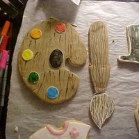 The Artist This is just a practice cookie. When school starts back, I will be making this cookie as a thank you to the Art Teacher. NFSC, fondant, and...