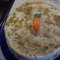 Homemade Carrot Cake With Fondant Carrot This was a homemade carrot cake with cream cheese frosting. It was the adult Easter cake that went along with my Bunny cake. Every time I...