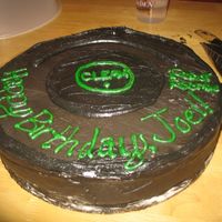 Roomba Cake Chocolate cake with mint chocolate frosting Andes and cream ganache between the layers Mint chocolate chip ice cream as a filling My...