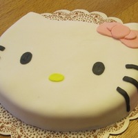 Hello Kitty For Zoe Pink lemonade rainbow sprinkle cake with raspberry filling and lemon buttercream. Homemade marshmallow fondant to cover and decorate....