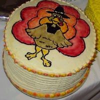 My 1St Cake I've been looking at this website for a while and thought I'd finally try to make a cake for Thanksgiving in hopes of impressing...
