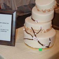 Spiral Wedding Cake spiral wedding cake with cherry blossoms