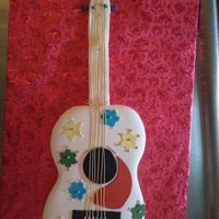 Flower Guitar Cake 