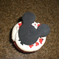 Mickey Cupcakes For my friends children's birthday celebration at Disneyland. Lemon poppyseed cupcakes with decorators cream cheese frosting and...