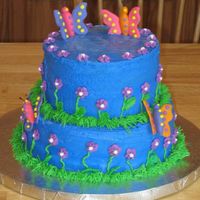 Butterflies & Flowers BC Icing----RI drop flowers----Fondant Butterflies