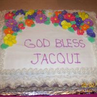 First Communion Cake I got this idea from nicegirl22's communion cake. I used her design and made the flowers using the Wilton Course 2 book. I definately...