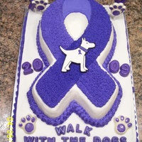 Walk For Pancreatic Cancer Ribbon cake