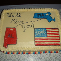 Military Relocation Cake Made this for a going away party for some friends who were in the military (army) and being relocated. Frosting and images done in...