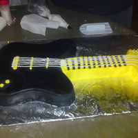 Guitar Cake Vanilla cake, fondant body and BC neck.