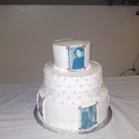 89Th Birthday Cake 6", 10", 12" BC Vanilla cakes with edible pictures....the cakes bellied some and the middle layer is not as neat as I would...