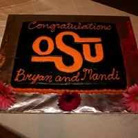 Oklahoma State Groom's Cake Vintage Oklahoma State logo for my brother's groom's cake- two 9 x 13 sheets together, all BC. Logo done in FBCT.