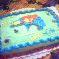 Pagan Bear It took putting his shirt on the copier, then draping it over the chair, but I got his fetish on a cake for him - and in his colors too!