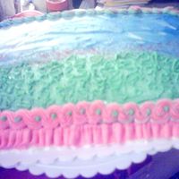 Dolphin Base This is the final cake before I added the color flow dolphins. On this one I experimented with adding ruffle (class has not started yet),...