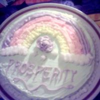 Prosperity Under The Rainbow the first cake in the Wilton one class. It didn't come out to bad