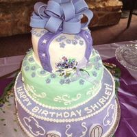 80Th Birthday Cake This was an 80th Birthday Cake for my aunt. WASC with Raspberry filling, and Italian Cream Cake with Bavarian Cream filling. I made this...